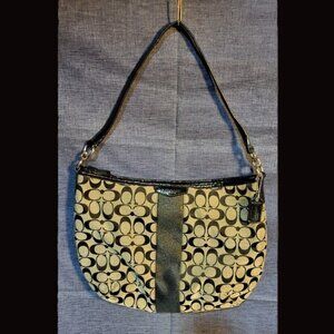 Coach black & tan Medium size purse
